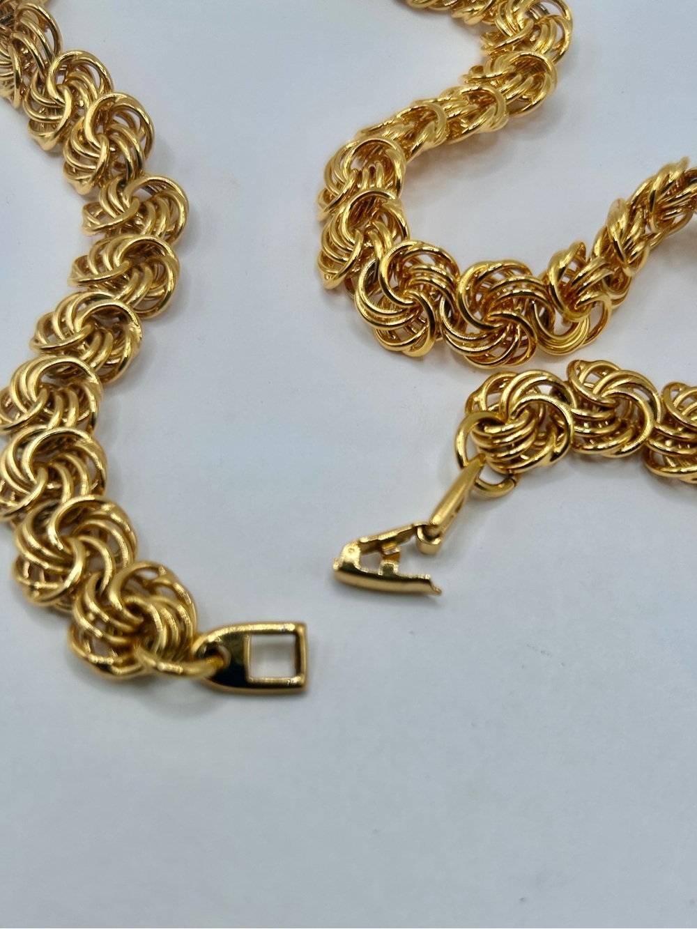 Vintage 1980’s Napier Gold-Plated Chain Necklace Pat Pend 4774743 - Picture 7 of 12